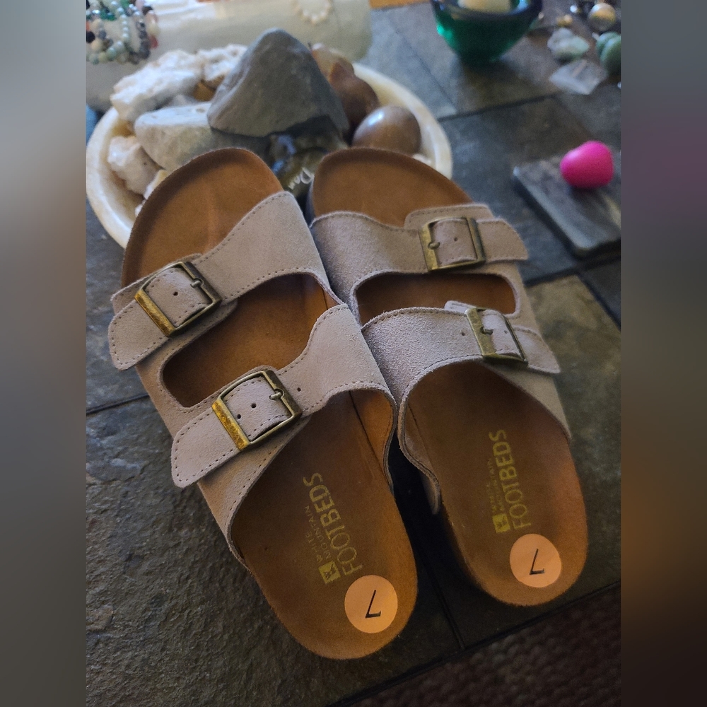 Genuine leather sandles, size 7